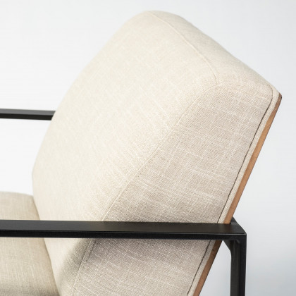Mercana - Stamford Upholstered Accent Chair in Cream, Wood