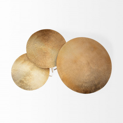 Mercana Reva Accent Table - Gold, W16"