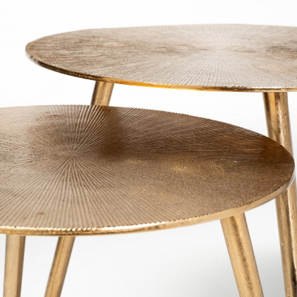 Mercana Reva Accent Table - Gold, W16"
