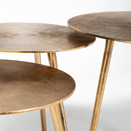 Mercana Reva Accent Table - Gold, W16"