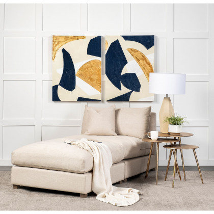 Mercana Reva Accent Table - Gold, W16"