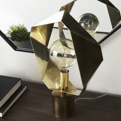 Mercana - Shamir Table Lamp in Gold, Metal