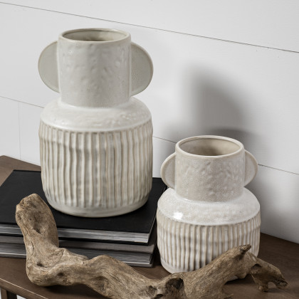 Mercana Judy Vase - Eggshell, H8"