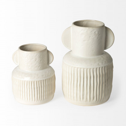 Mercana Judy Vase - Eggshell, H12"
