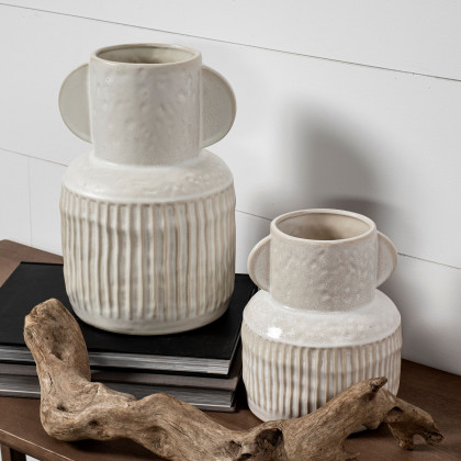 Mercana Judy Vase - Eggshell, H12"
