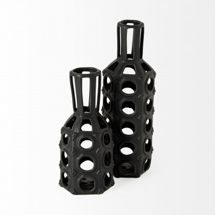 Mercana Brunel Large Vase - Black, Ceramic