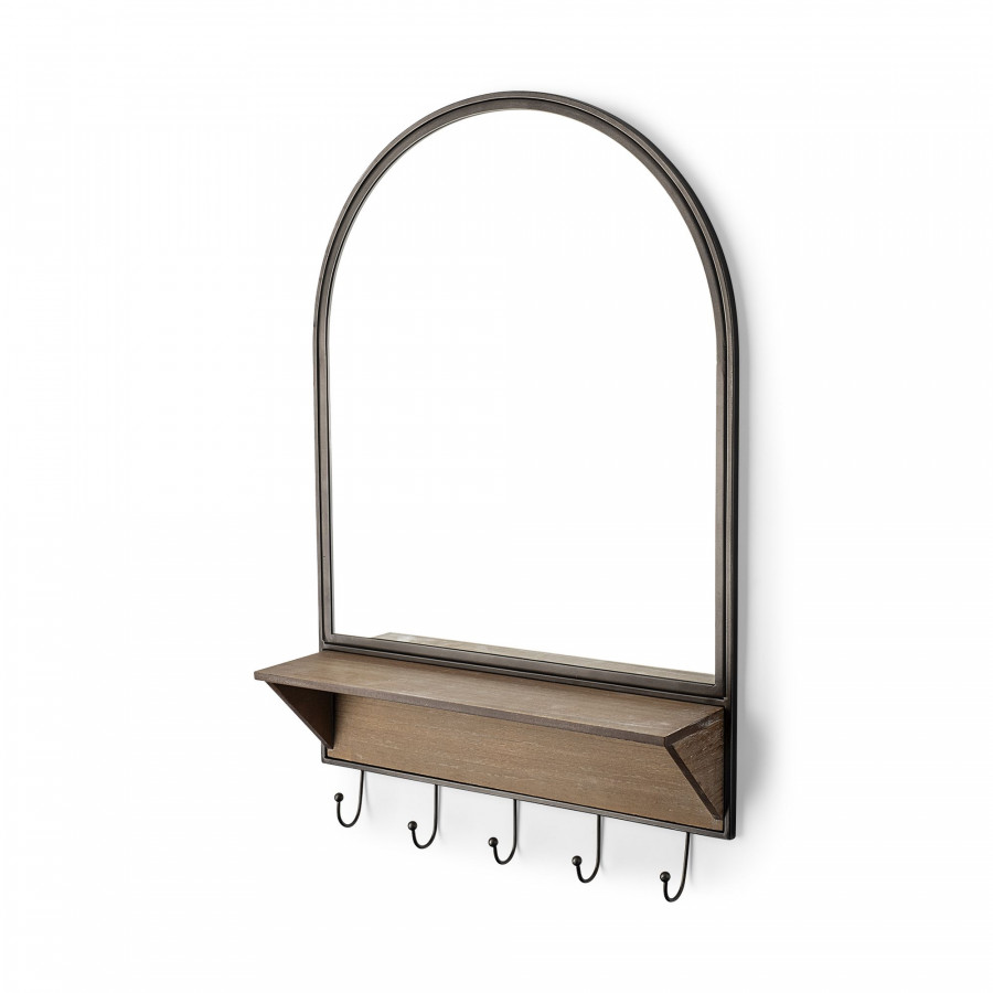 Mercana - Neville Arch Wood/Metal Frame Mirror