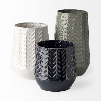 Mercana Gemma Vase - White, Ceramic