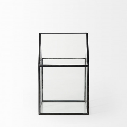 Mercana Sikes Medium Hut Terrarium with Glass Base - Clear