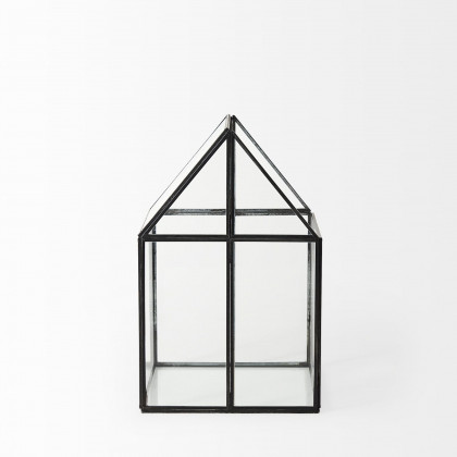 Mercana Sikes Medium Hut Terrarium with Glass Base - Clear