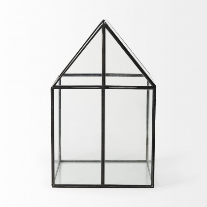 Mercana Sikes Large Hut Terrarium with Glass Base - Clear