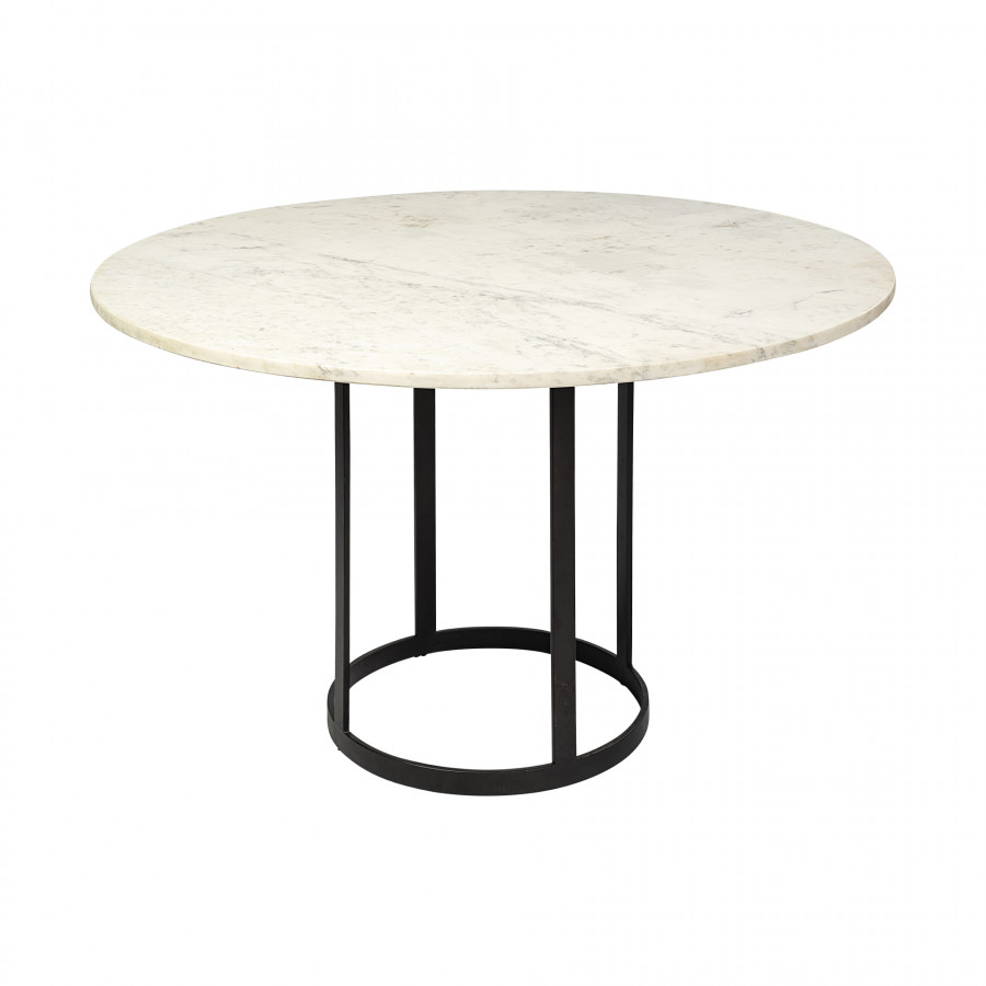 Mercana Tanner Round Dining Table - Black, Stone