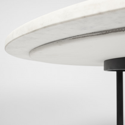Mercana Tanner Round Dining Table - Black, Stone