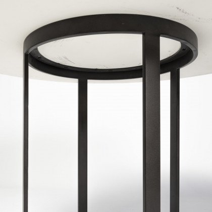 Mercana Tanner Round Dining Table - Black, Stone