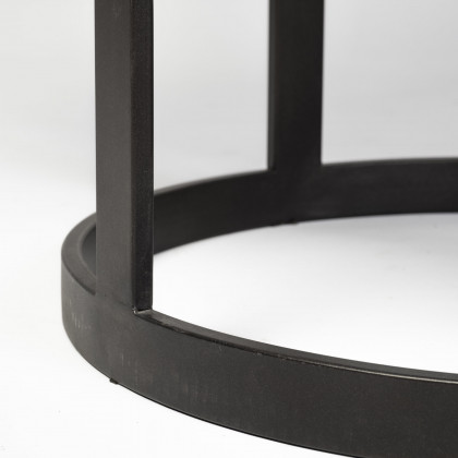 Mercana Tanner Round Dining Table - Black, Stone