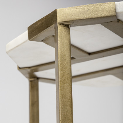 Mercana - Vincent Coffee Table in Gold, Stone