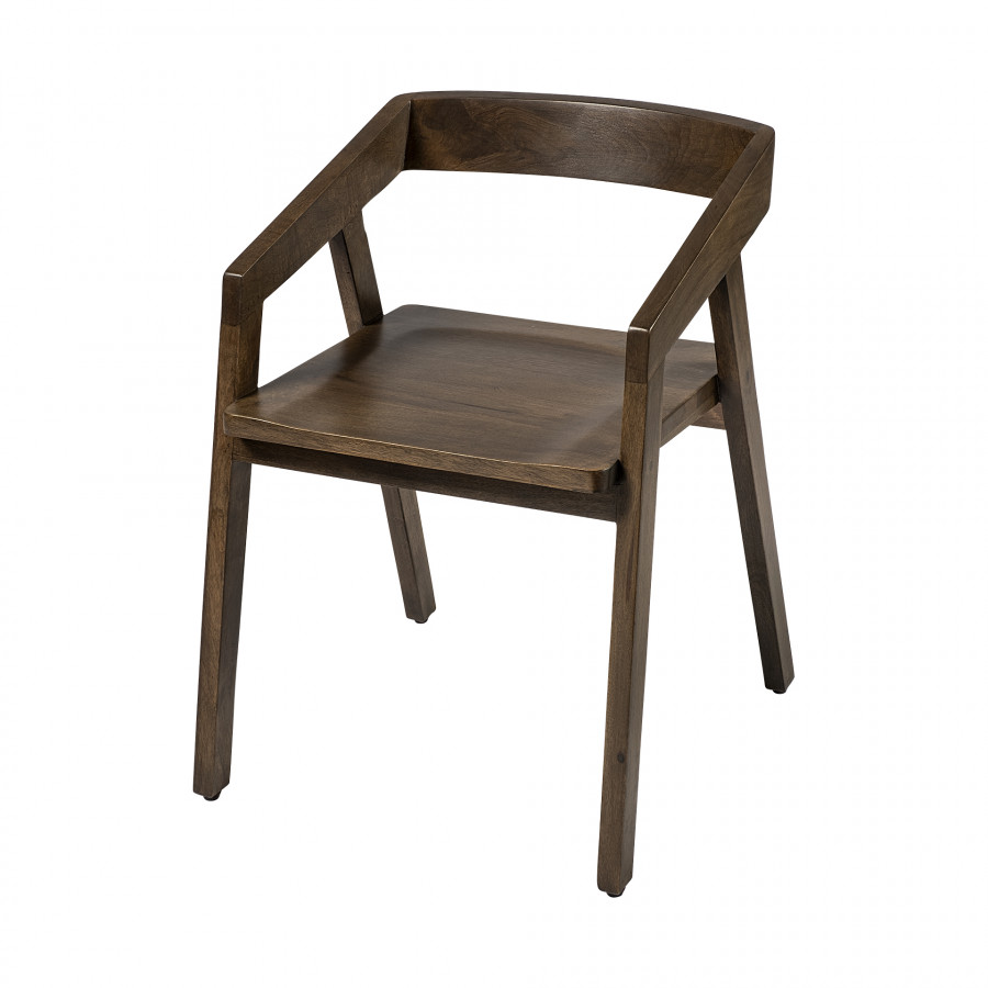 Mercana - Nicholas Dining Chair in Brown, Solid Wood