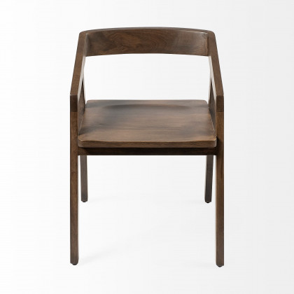 Mercana - Nicholas Dining Chair in Brown, Solid Wood