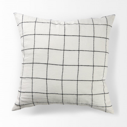 Mercana Suzanne Pillow - White/Black, 22x22