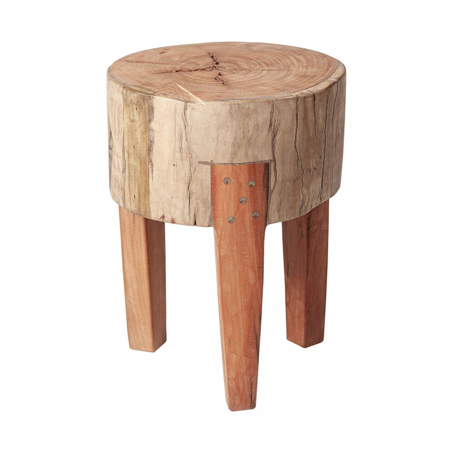 Mercana Asco 18" Stool - Rustic, Wood