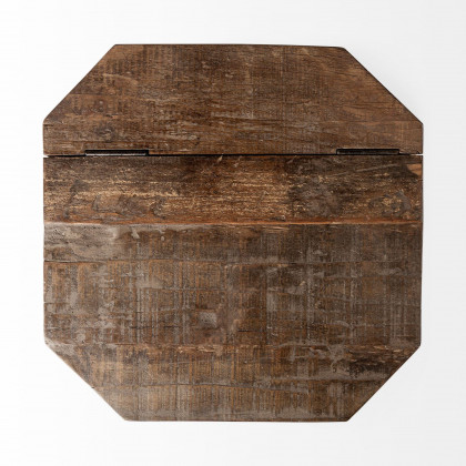 Mercana Esagono End Table with Storage - Gold