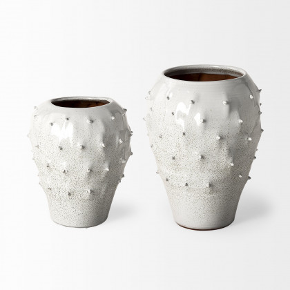 Mercana Julian Vase - White, H11"