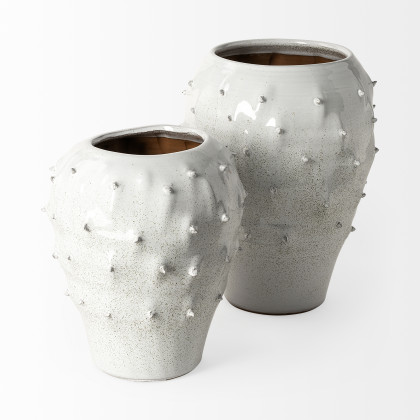 Mercana Julian Vase - White, H11"