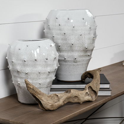 Mercana Julian Vase - White, H11"