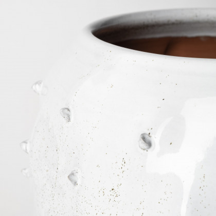Mercana Julian Vase - White, H14"