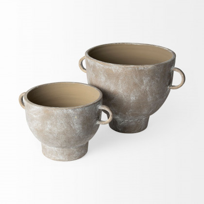 Mercana Deya 7" Vase - Brown, Ceramic