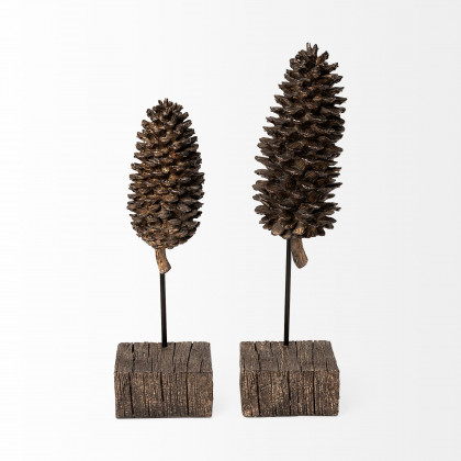Mercana - Pinterra Object in Brown, Solid Wood