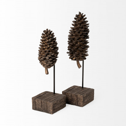 Mercana - Pinterra Object in Brown, Solid Wood