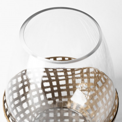 Mercana Reena Candle Holder - Gold, H8"