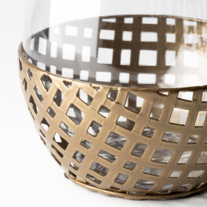 Mercana Reena Candle Holder - Gold, H8"
