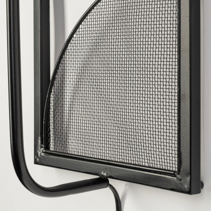 Mercana - Navin Wall Sconce in Black/White, Fabric