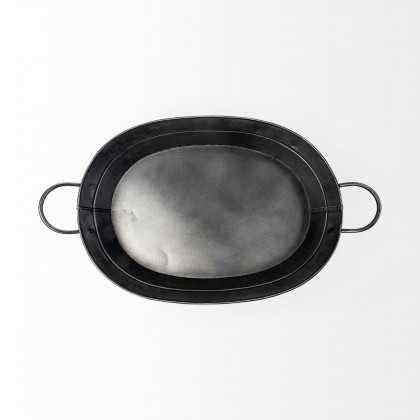 Mercana - Reno Basket in Black, Metal