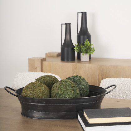 Mercana - Reno Basket in Black, Metal