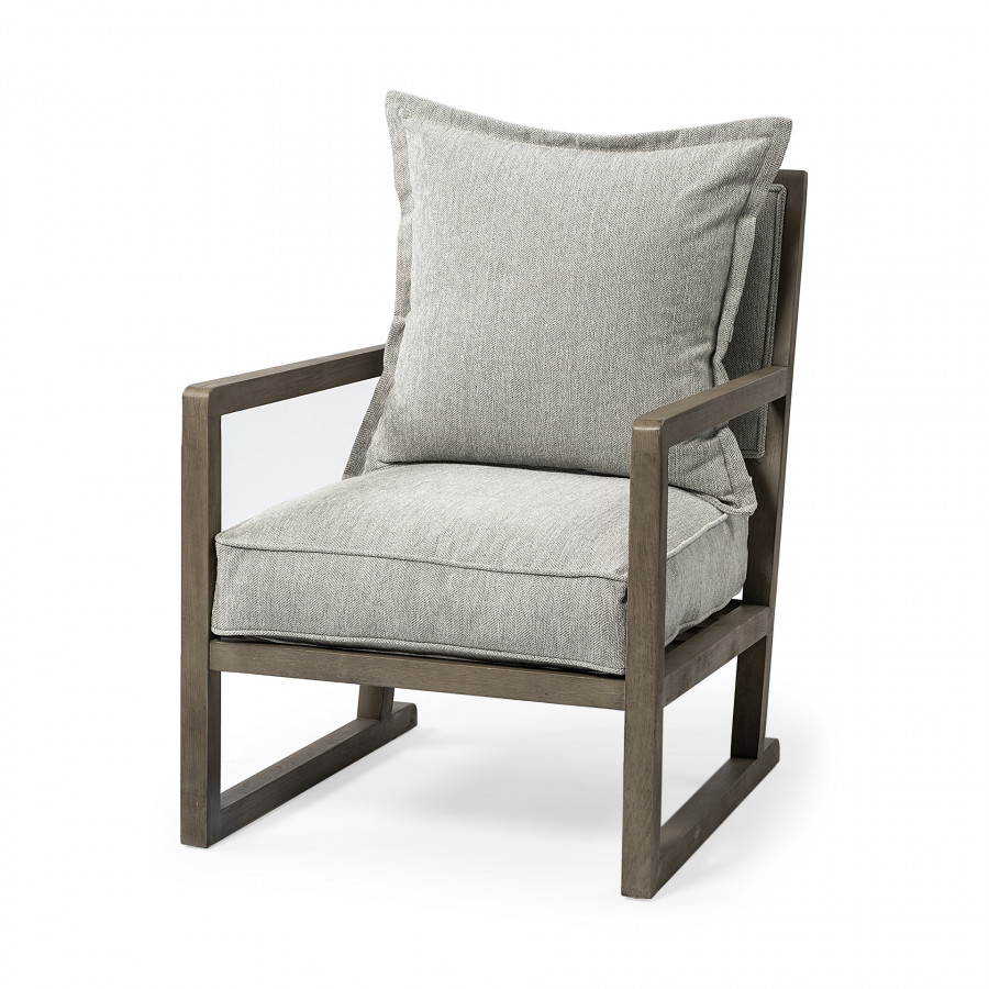 Mercana - Sherlock Accent Chair in Brown/Gray, Wood