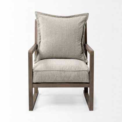 Mercana - Sherlock Accent Chair in Brown/Gray, Wood