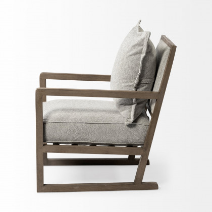 Mercana - Sherlock Accent Chair in Brown/Gray, Wood