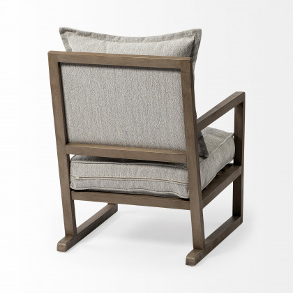 Mercana - Sherlock Accent Chair in Brown/Gray, Wood