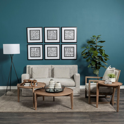 Mercana - Sherlock Accent Chair in Brown/Gray, Wood