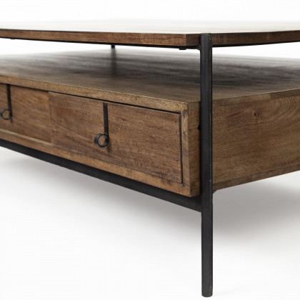 Mercana - Glenn Coffee Table in Brown, Solid Wood