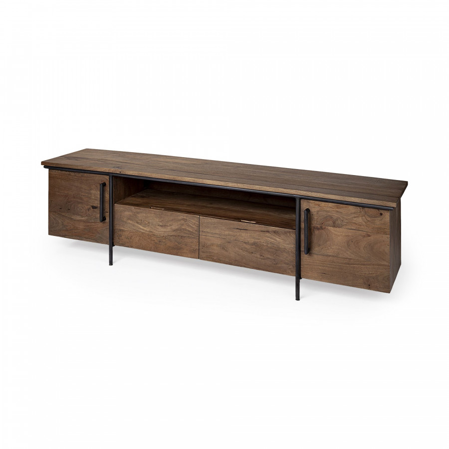 Mercana - Maddox Media Console in Brown, Wood