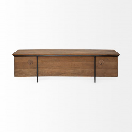Mercana - Maddox Media Console in Brown, Wood