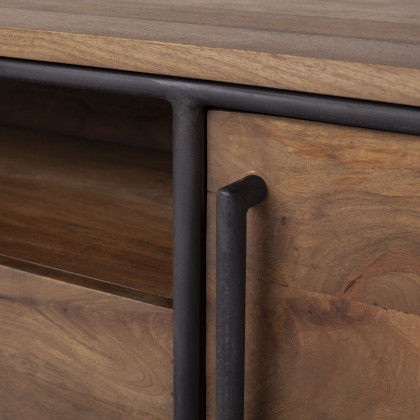Mercana - Maddox Media Console in Brown, Wood