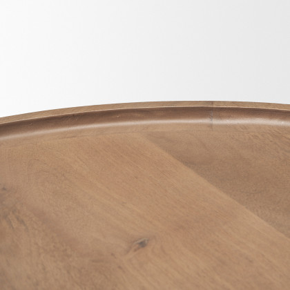 Mercana - Cleaver Accent Table in Brown, Solid Wood