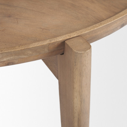 Mercana - Cleaver Accent Table in Brown, Solid Wood