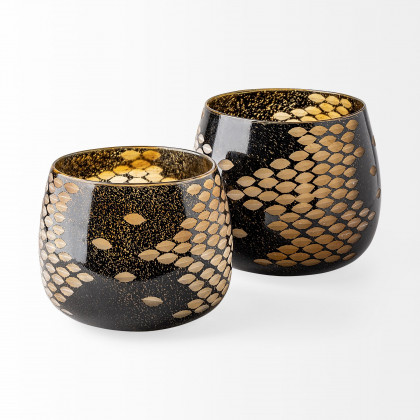 Mercana Mojave Large Vase - Black, Glass