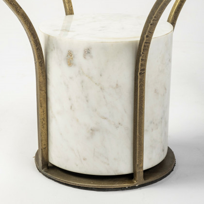 Mercana - Jacinta Coffee Table in Gold/White, Glass